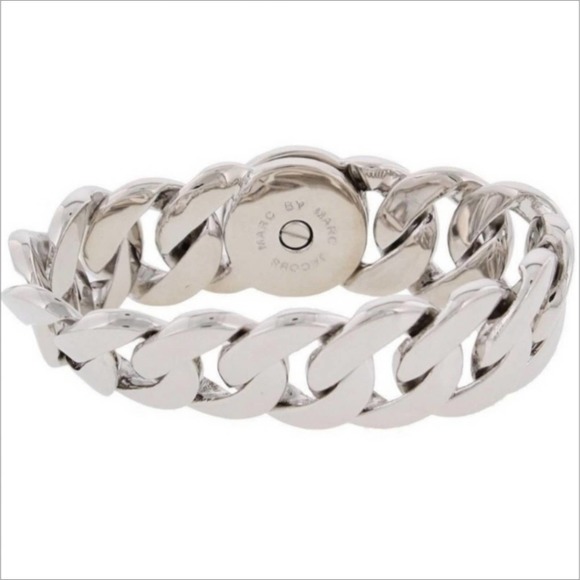 Marc by Marc Jacobs Silver Tone Katie Logo Bracelet - Picture 2 of 11